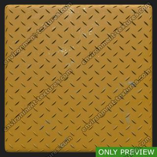PBR Texture of Metal Floor Painted Yellow